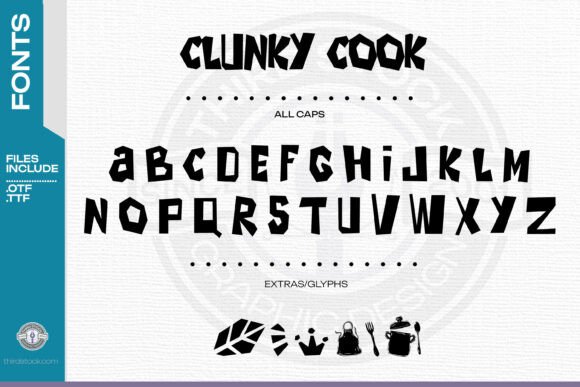 Clunky Cook: A Playful Display Font for Warm, Handcrafted Brand Identities