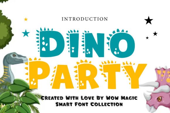 Dino Party: A Playful Display Font for Joyful Digital Branding
