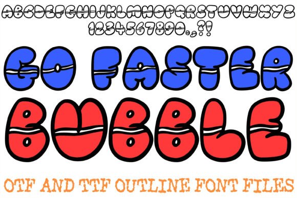 Go Faster Bubble: A Display Font That Moves With Your Message