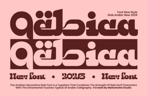Qebica: A Bold Arabic Display Font for Real Brand Impact