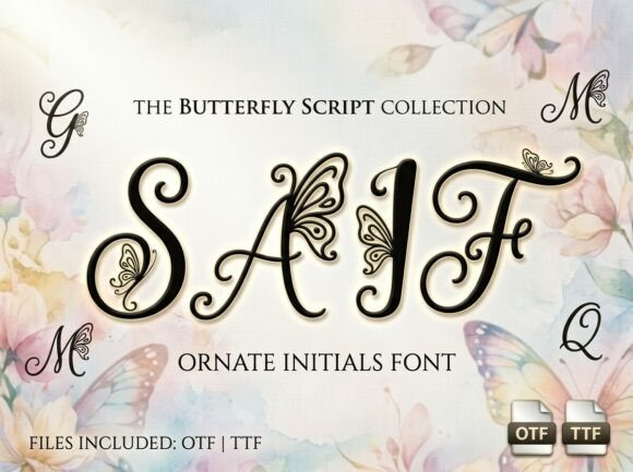 Saif: An Ornate Initials Font That Elevates Small Business Branding