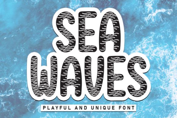 Sea Waves Typeface: A Whimsical Yet Professional Display Font for Small Businesses