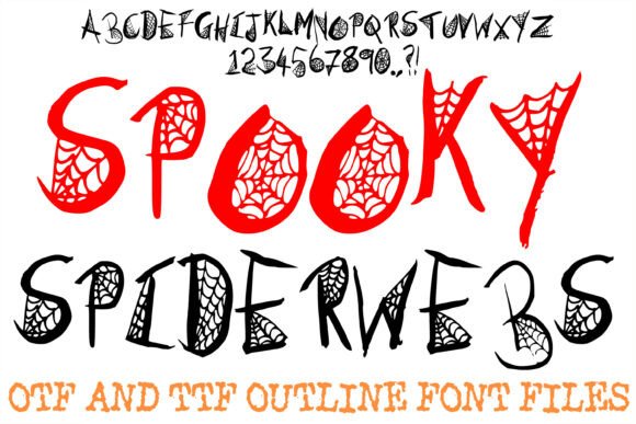 Spooky Spiderwebs: A Hauntingly Elegant Display Typeface