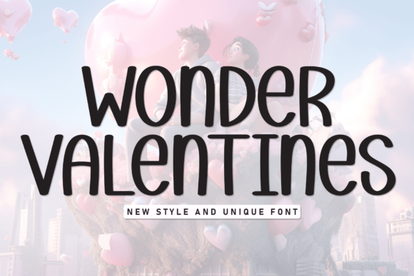 Wonder Valentines: A Handwritten Display Font for Digital Warmth